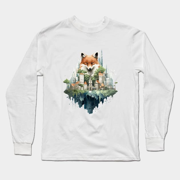 Fox Animal Beauty Nature Wildlife Discovery Long Sleeve T-Shirt by Cubebox